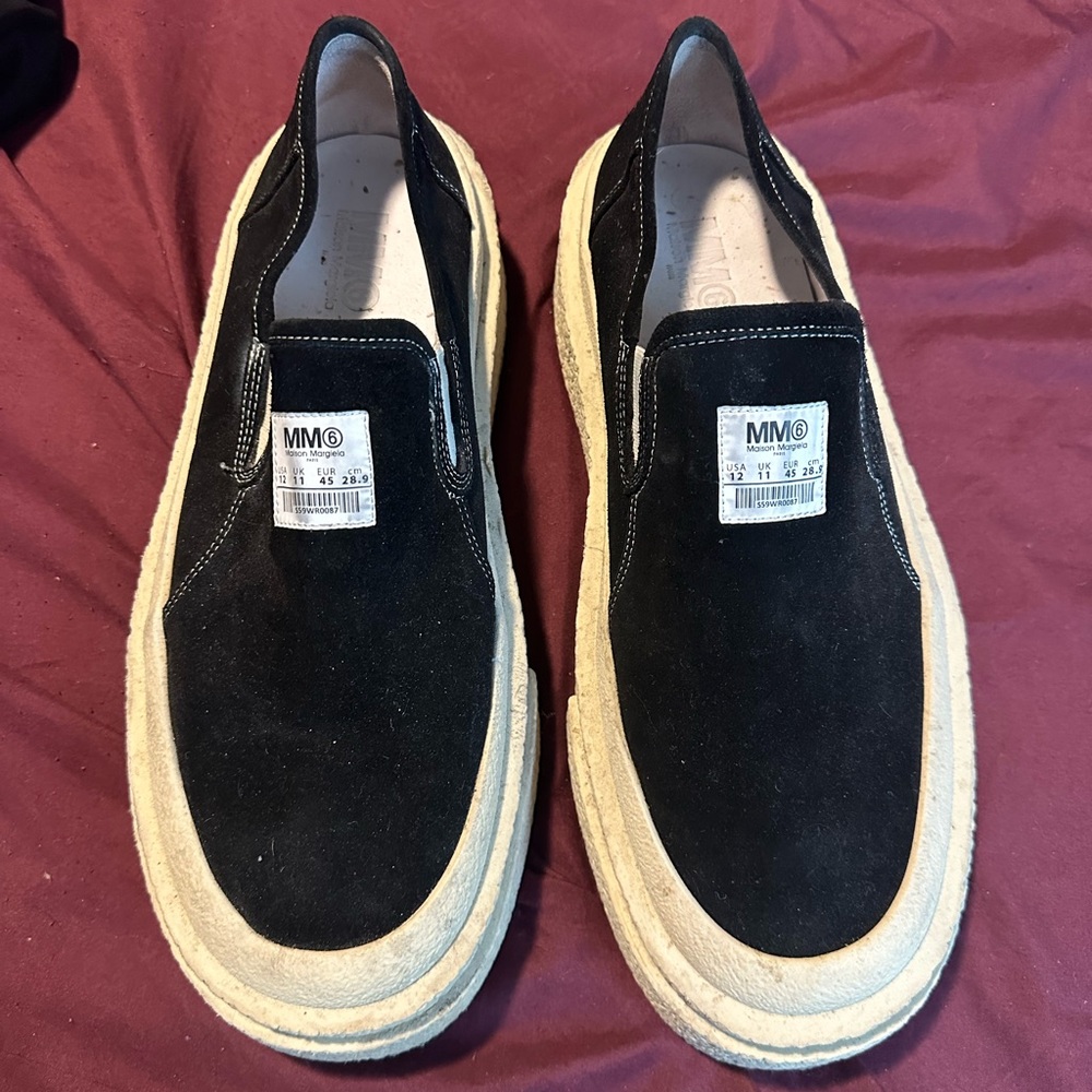 MM6 Maison Martin Margiela Black Slip-On Men's Shoes